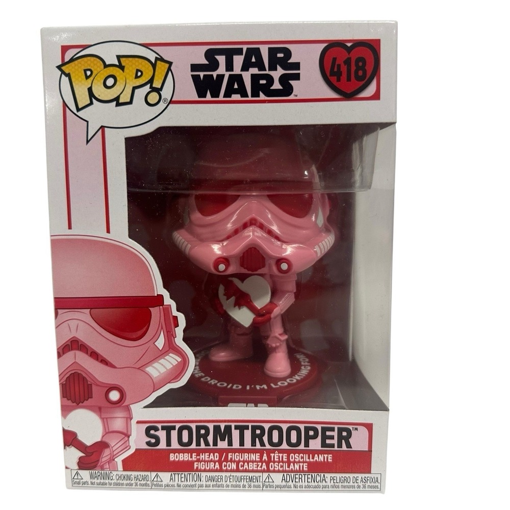 Funko Pop Star Wars Pink Valentines Day Stormtrooper 418 Vinyl Figure 52873